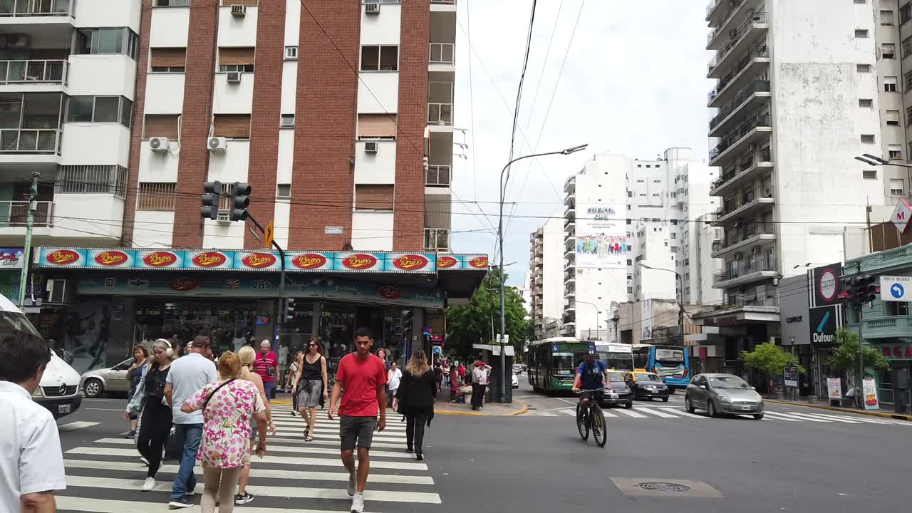 Time lapse of Buenos Aires city, traffic of Rivadavia Avenue