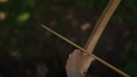 person holding a bow and arrow