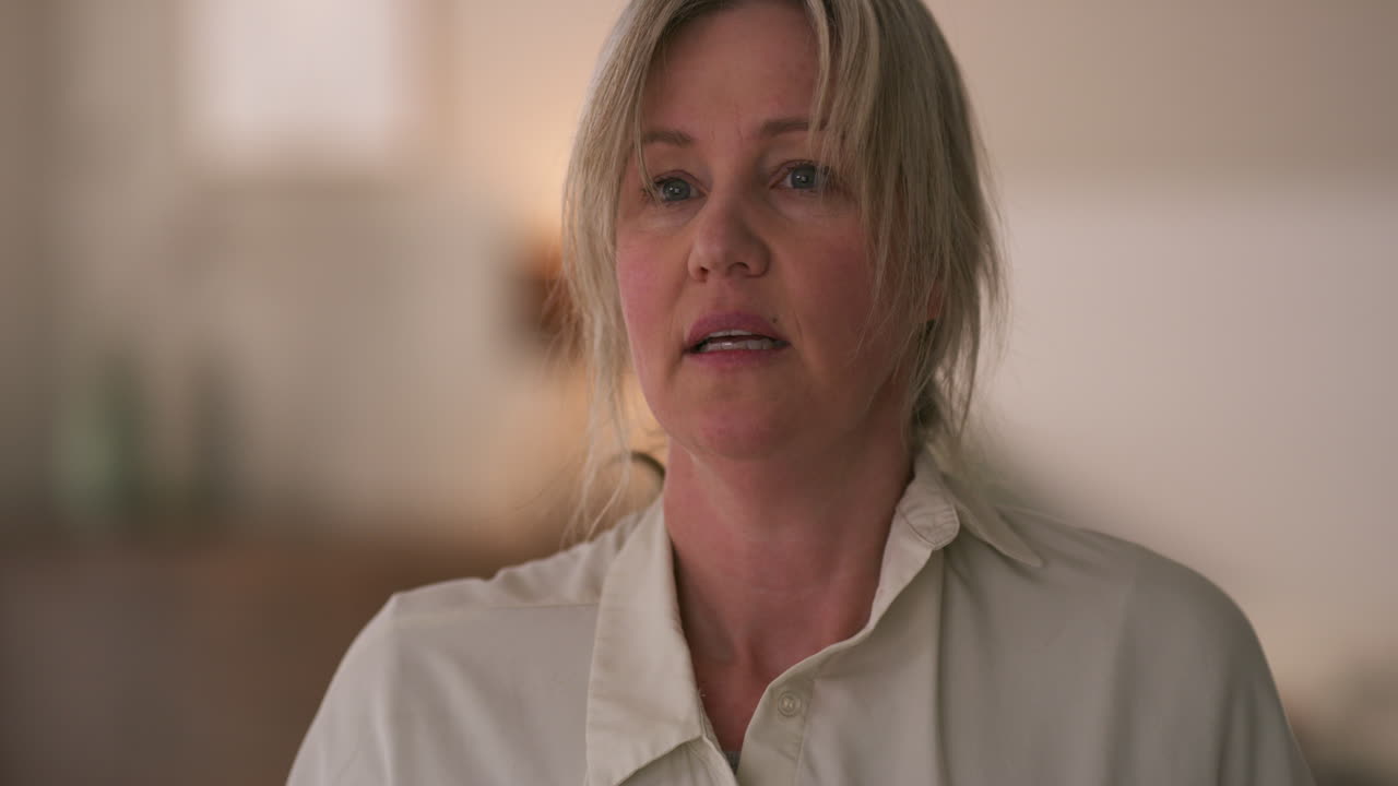 Portraits of a blonde woman