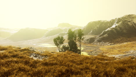 impresionante vista de un paisaje montañoso