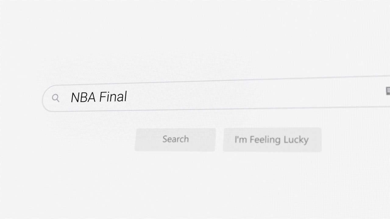 Ricerca delle finali NBA sul browser Internet