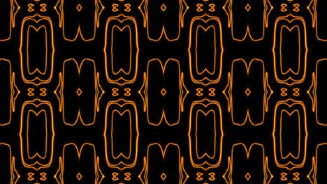 fondo de patrón sin costuras geométrico naranja abstracto. rayas abstractas bucle de caleidoscopio. rápido psicodélico colorido kaleidoscopio vj fondo. discoteca fondo de movimiento abstracto. efecto caleidoscope