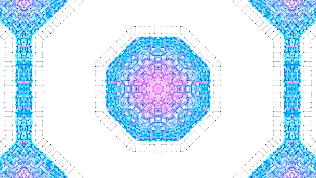 4k ローポリフォーム アニメーション ループ ローポリーフォーム ループ 3d アニメーションはグラデーションカラーの近代的な幾何学的なローポリファームでクリエイティブなシンプルなフォームでグリッドの円形構造を備えています