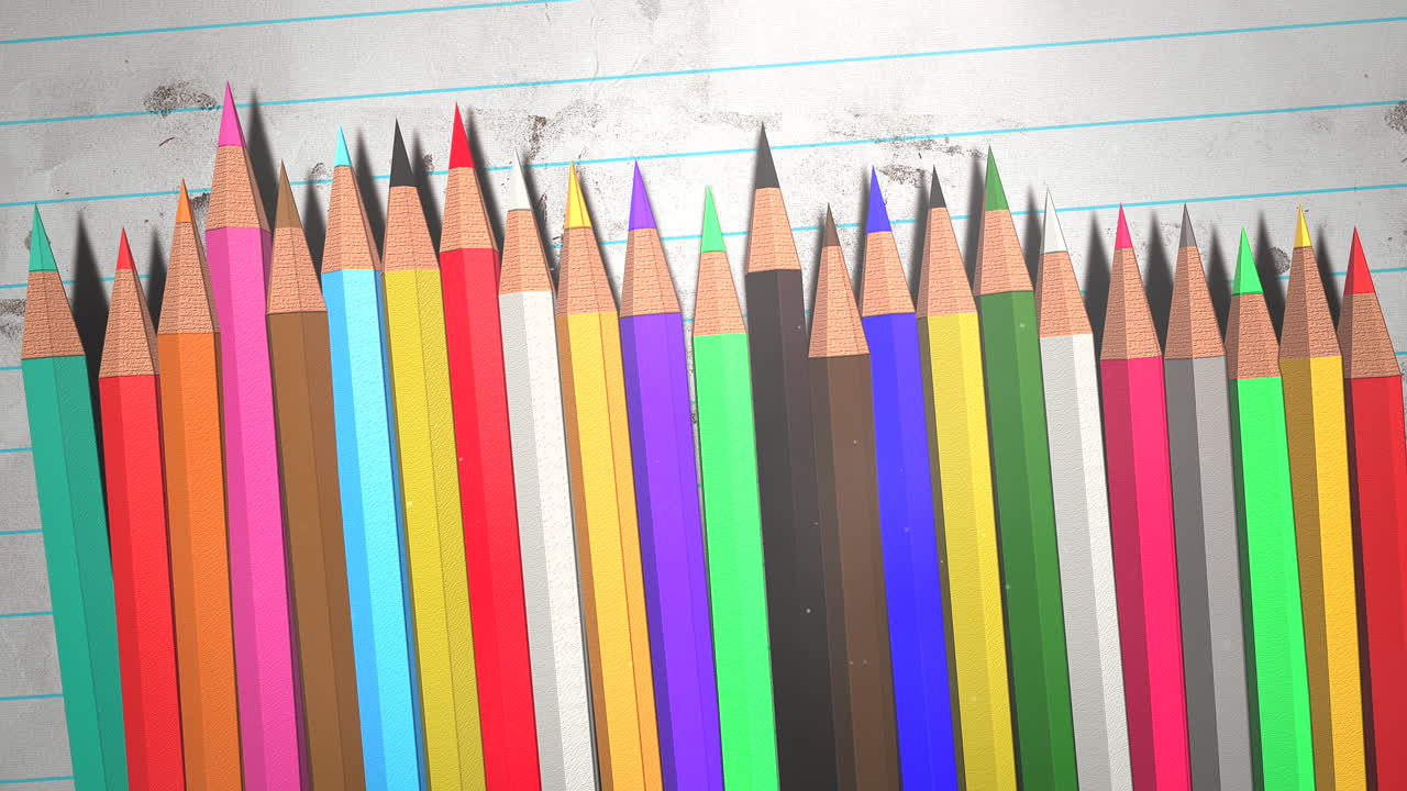 primer plano colorido lápiz sobre papel fondo escolar del tema de la educación