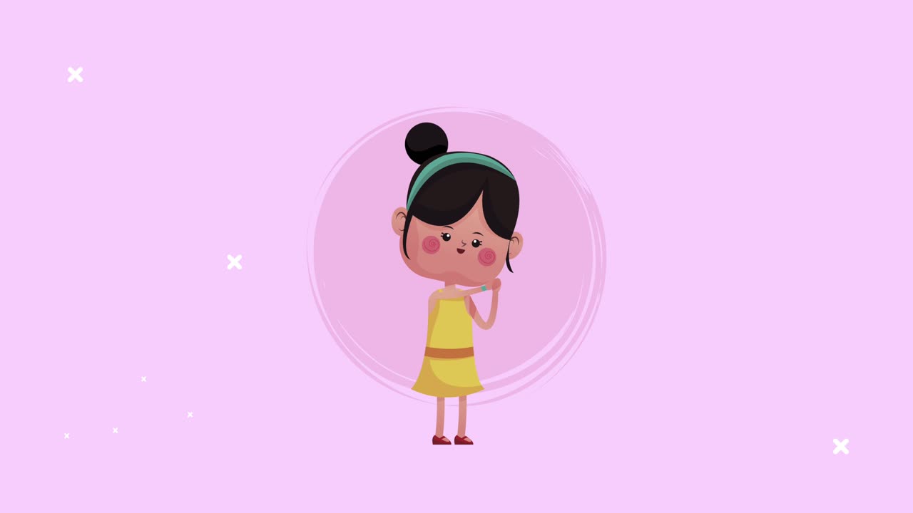 Bella ragazza dei cartoni animati