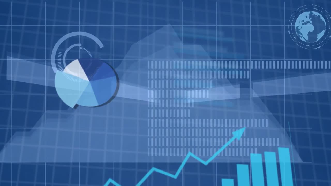 Animation of data processing and statistics