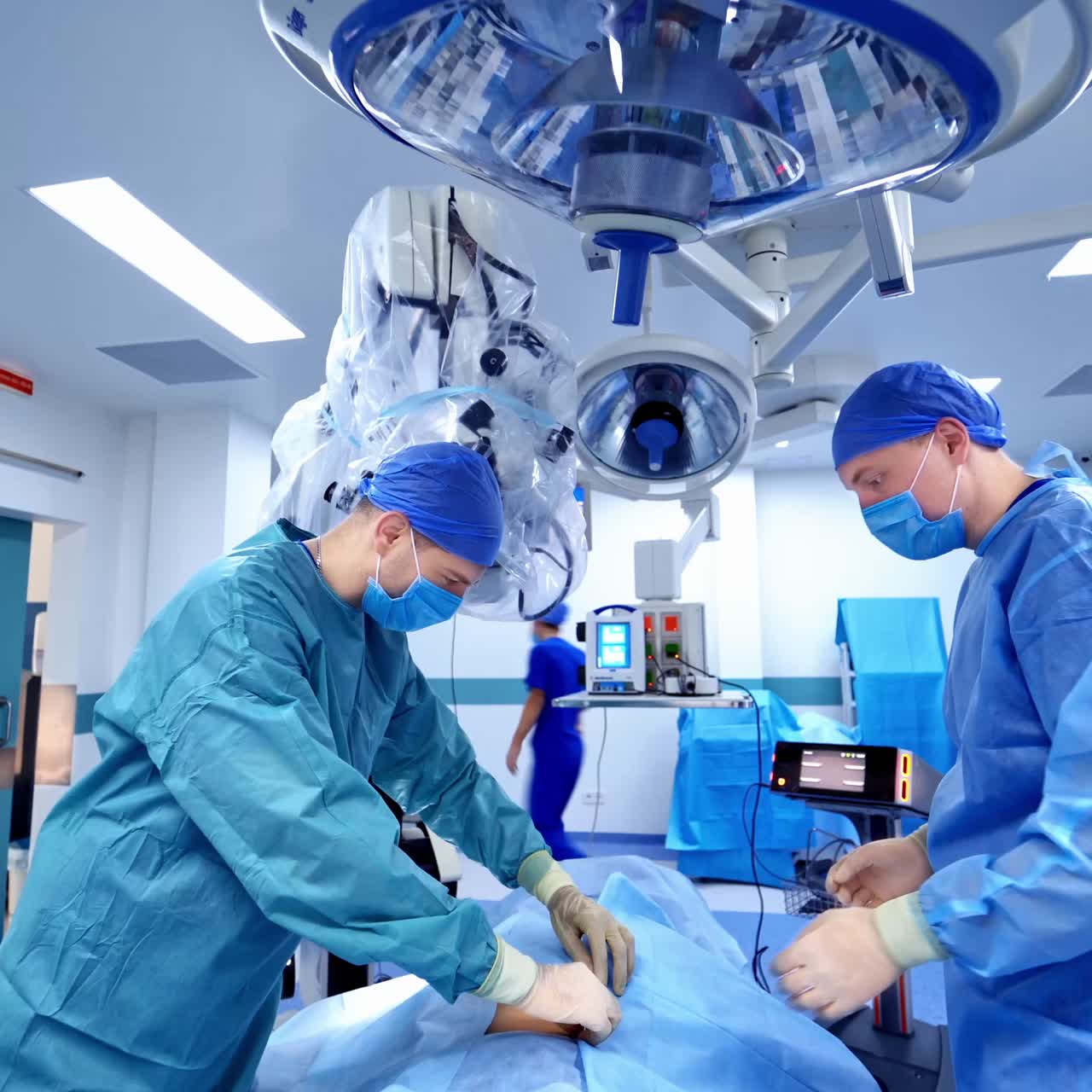 Surgery operating room with equipment