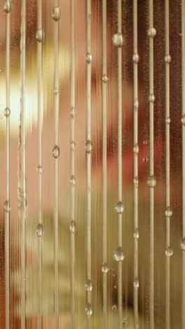 glass beads and vertical lines