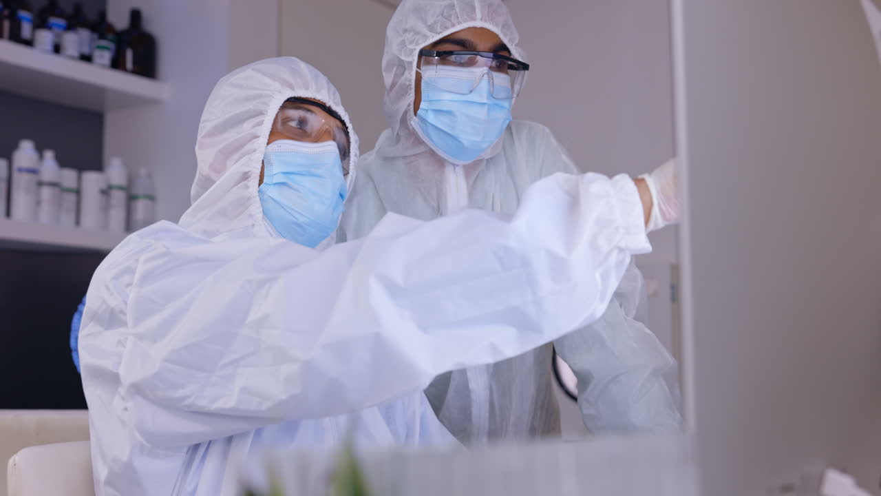 colaboración científica en el laboratorio