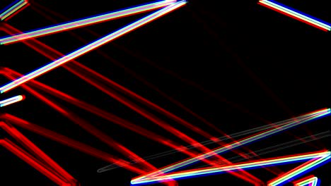 thin red and white chasing line background loop