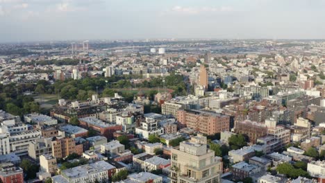 Cinematic-Brooklyn-residential-neighborhood-drone-orbit-shot-in-4K