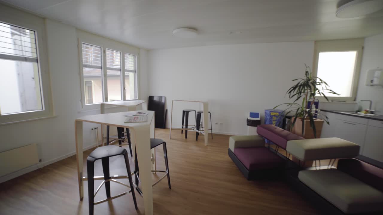 Empty Office Cafeteria Workplace Telecommute Covid