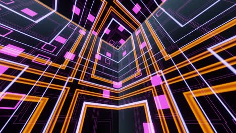 la animación en bucle de un fantástico fondo de neón.