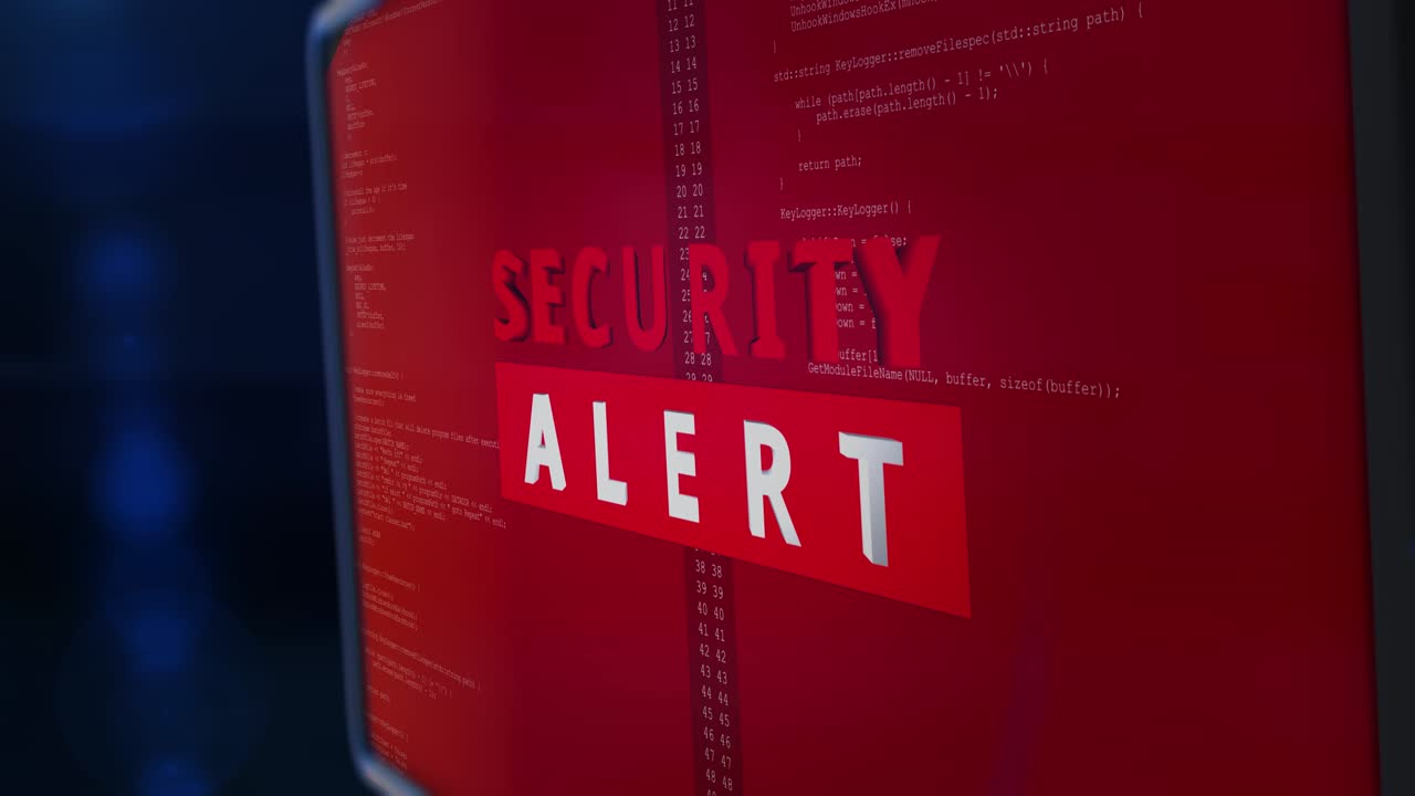 Red Terminal Screen Showing Code