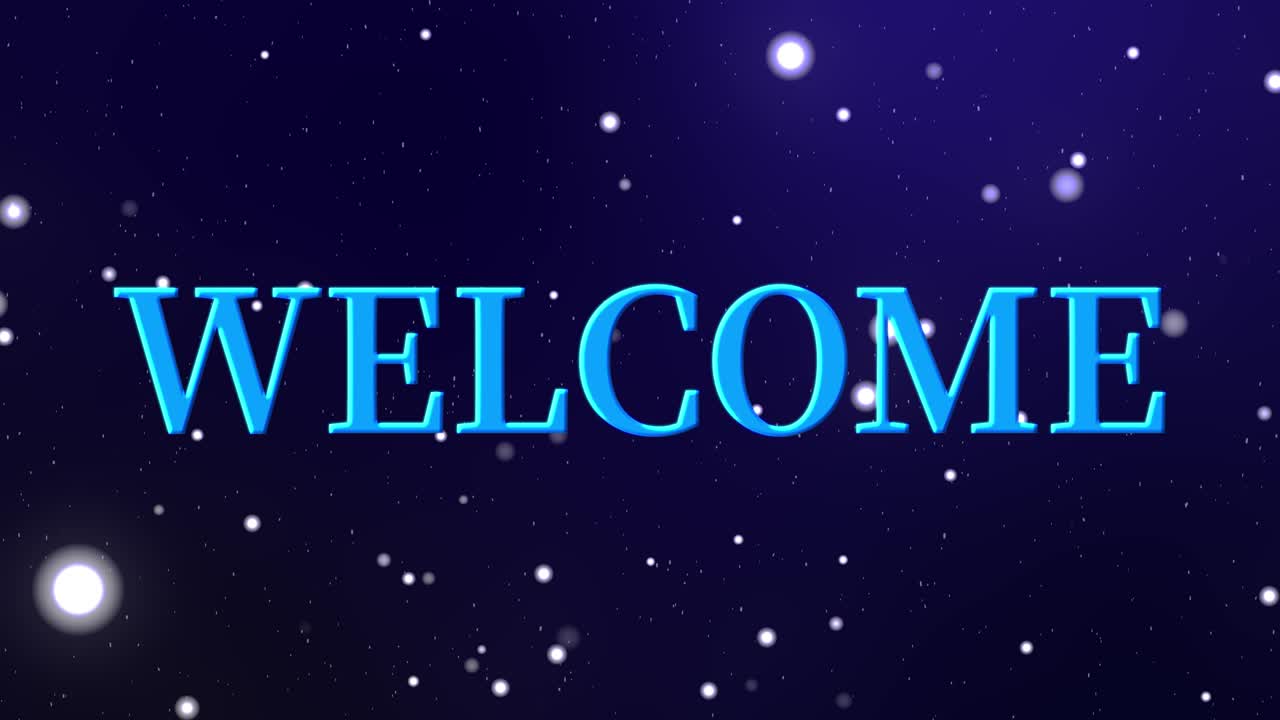WELCOME message text animation motion graphics