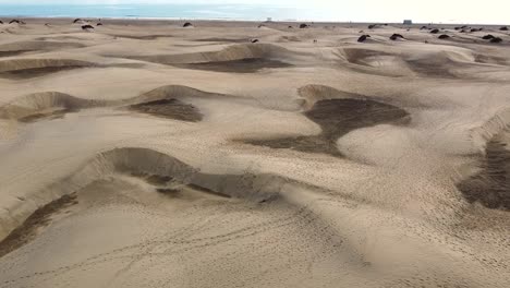 sand dunes desert against seascape in maspalomas gran canaria deserts near seashore