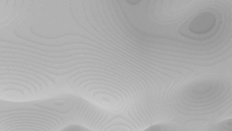 fondo fractal con círculos, bucle sin costuras. animación. textura ondulada abstracta con pequeñas partículas de color gris, monocromático