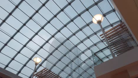 Skyscraper-trough-skylight-in-fog-mist-downtown-Calgary