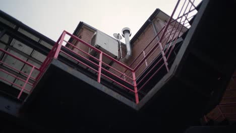 industrial building rooftop stairs