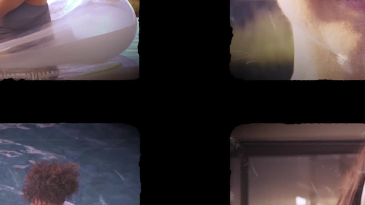 Šťastné mladé ženy relaxující u bazénu v letní den
