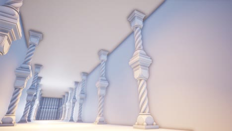 corredor vacío con columnas palacio
