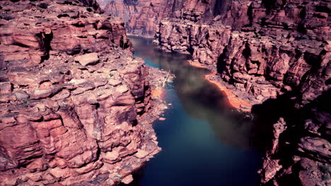 red rock canyon river gorge