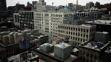 new york city skyline with urban skyscrapers