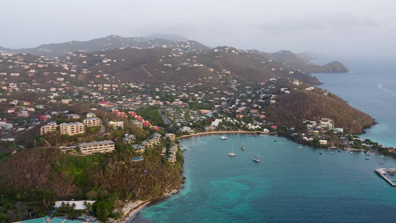 열대 카리브해 여행 목적지 도시 샬롯 아말리에, st