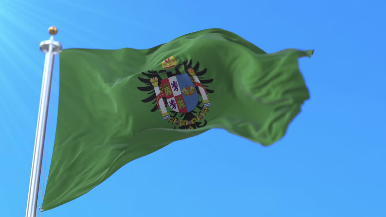 bandera de la provincia española de toledo en castilla la mancha, españa - bucle