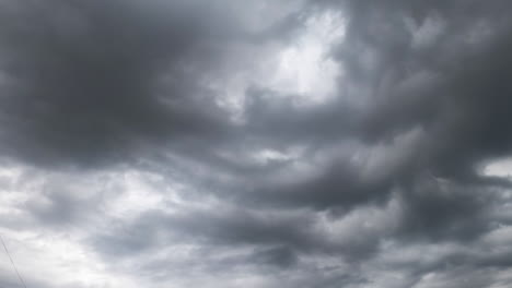 total coverage of the sky by the dramatic cloudscape. rain formation in the atmosphere. timelapse.