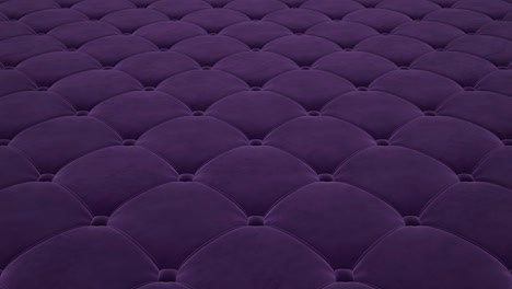 3d animation of the flight over a purple quilted velvet surface. looped video.