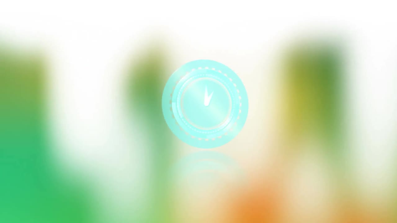 animación de un reloj moviéndose rápido en un fondo colorido digital