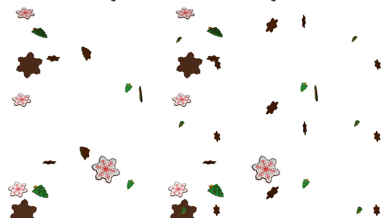 루핑 크리스마스 쿠키 비, 떨어지는 쿠키 크리스마스 배경