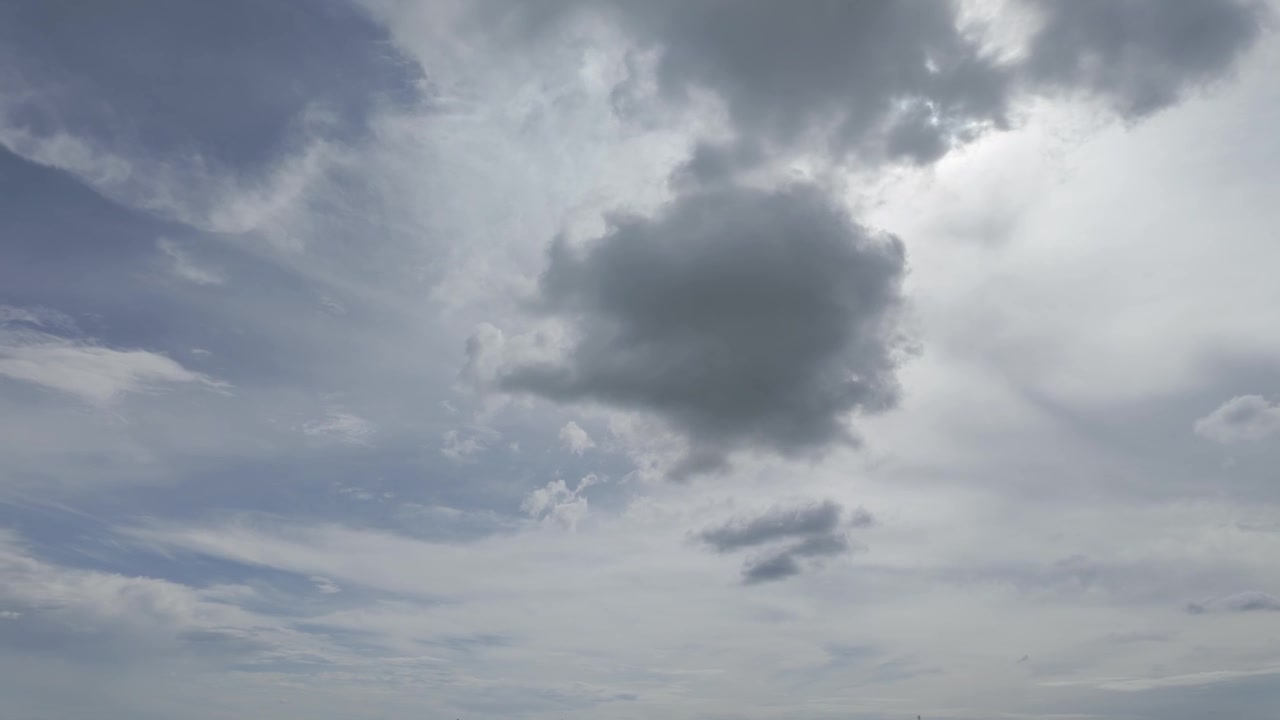 4K video shot of interesting clouds forming over the Mekong River Delta in Vietnam