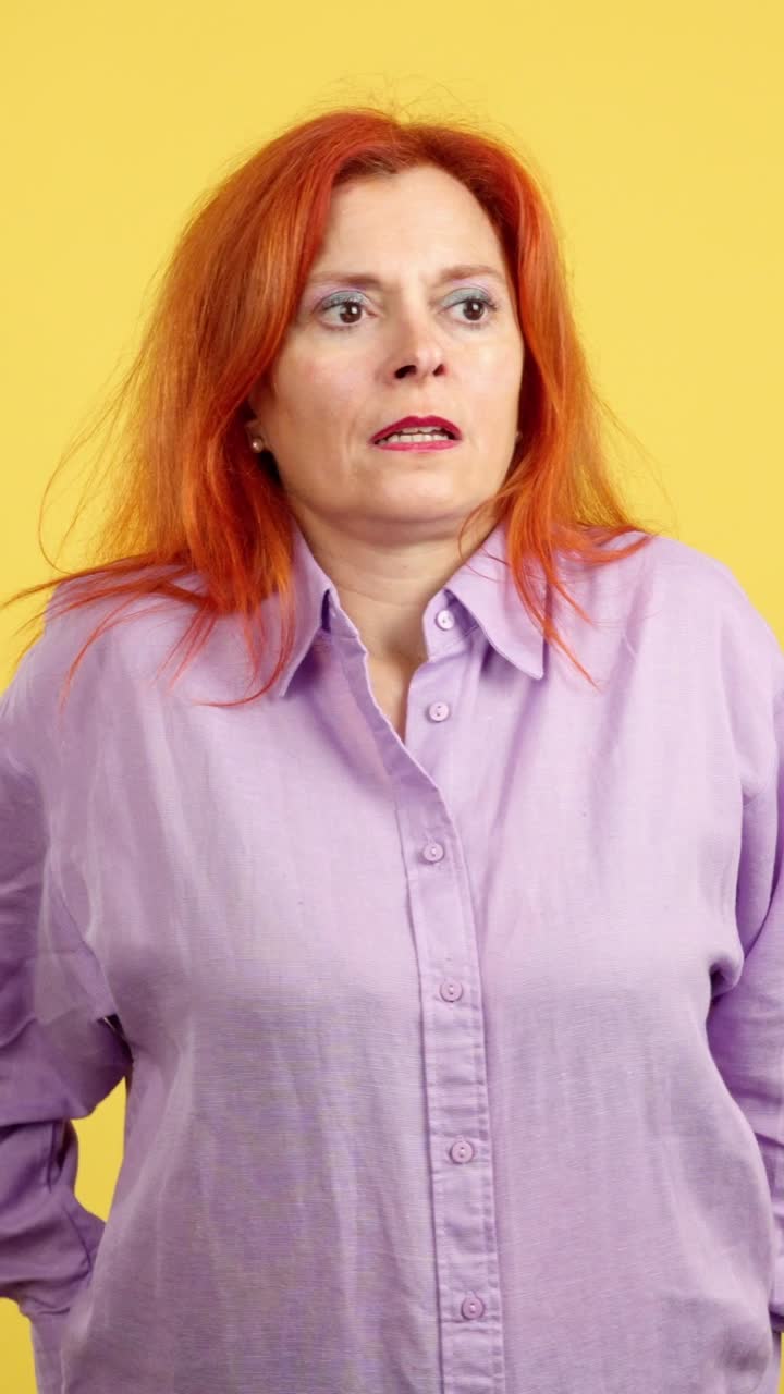 A woman experiencing various emotions including pain, frustration, and sadness