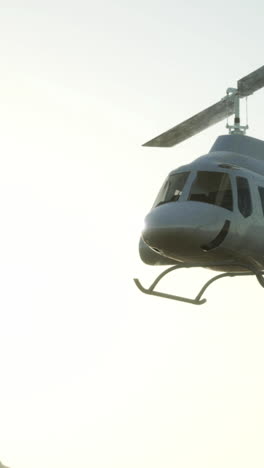 helicopter flying over mountains