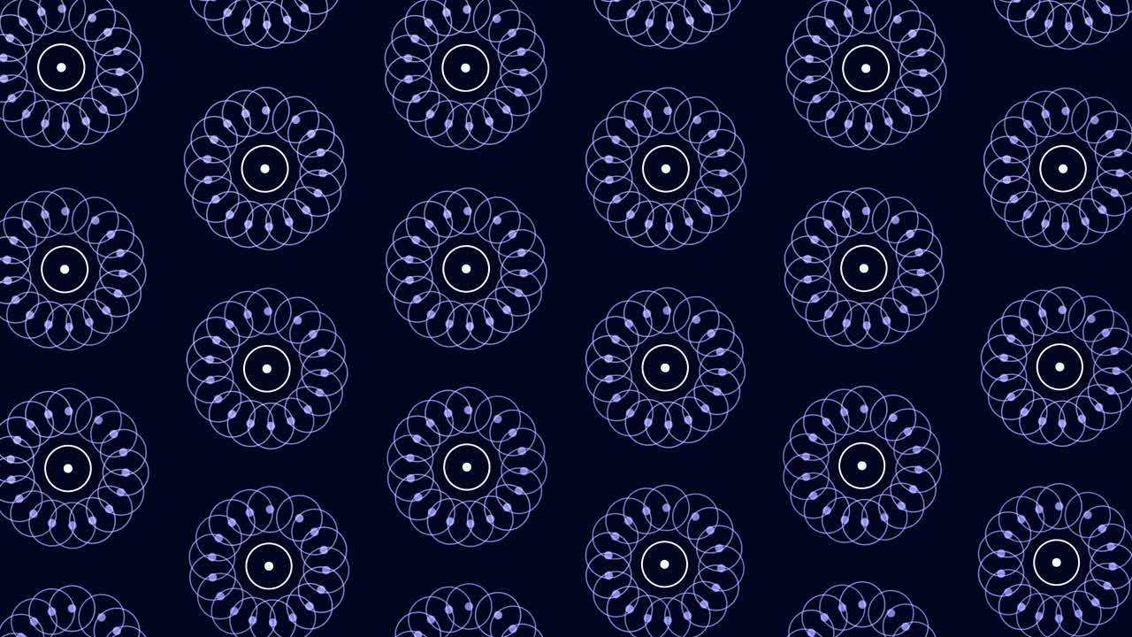 Abstract neon futuristic flowers pattern