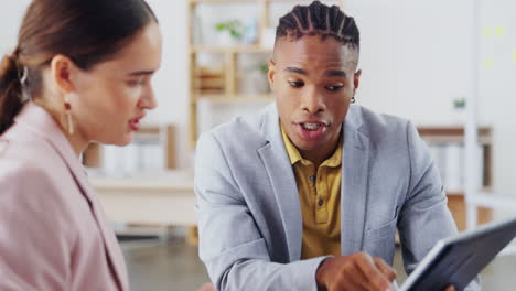 tablet, diversity and corporate team