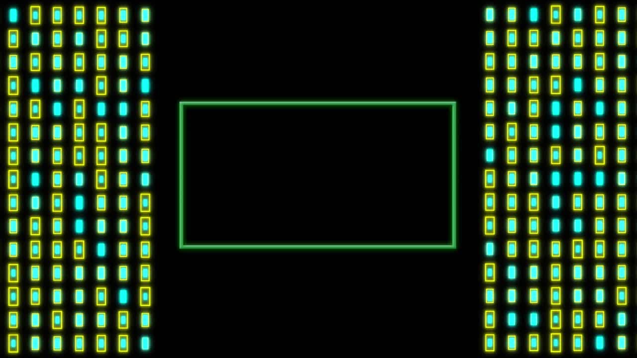 animación de formas en movimiento sobre fondo negro