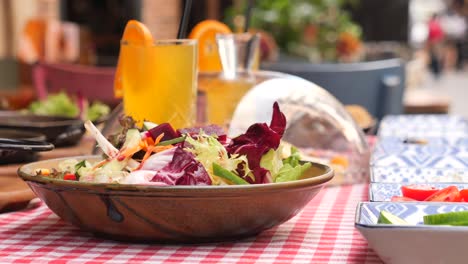 fresh vegetable salad at a cafe