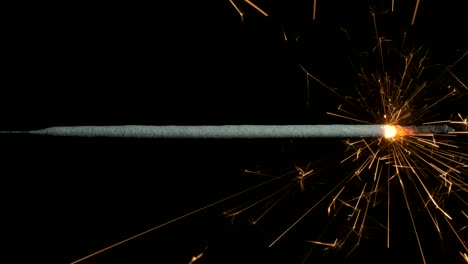 christian sparklers, bengal lights on black background. firework sparkler burning on dark background. closeup