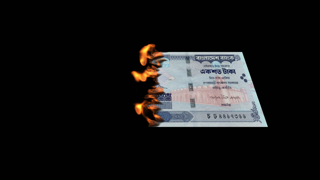 Burning Bangladeshi Taka