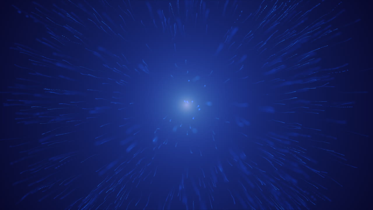 추상적인 파란 입자 폭발