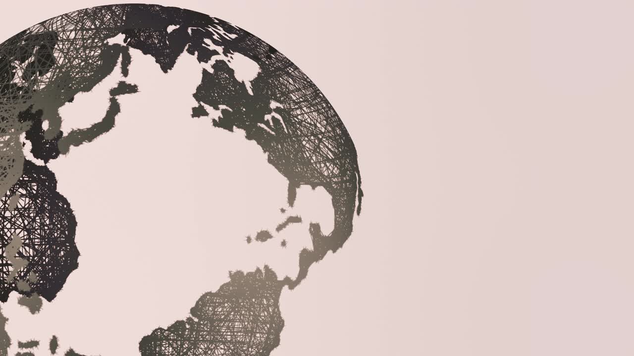 wireframe tierra mundo esfera animación stock video - concepto de noticias - bucle sin fin
