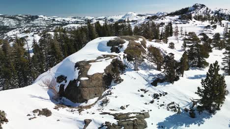 Aerial-view-of-Carson-Pass-Mountain-wilderness,-California