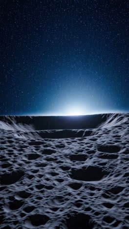 lunar landscape at sunrise