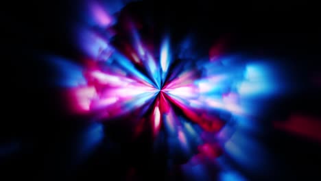 abstracto bucle sin costuras giratorio de brillo azul energía brillo galaxia espiral en el espacio profundo con el haz con energía ha liberado de agujero negro en el centro. 4k 3d renderización bucle.