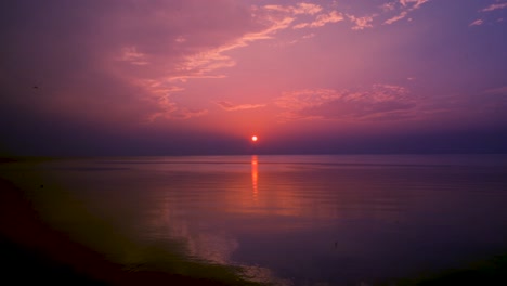 sunset in the beach south of mexico