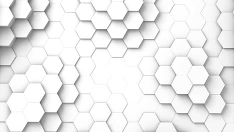 structure of hexagons displacing like waves.