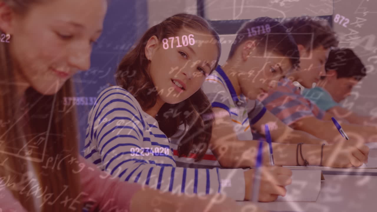 수학 수식의 애니메이션을 교실에서 학생들에게